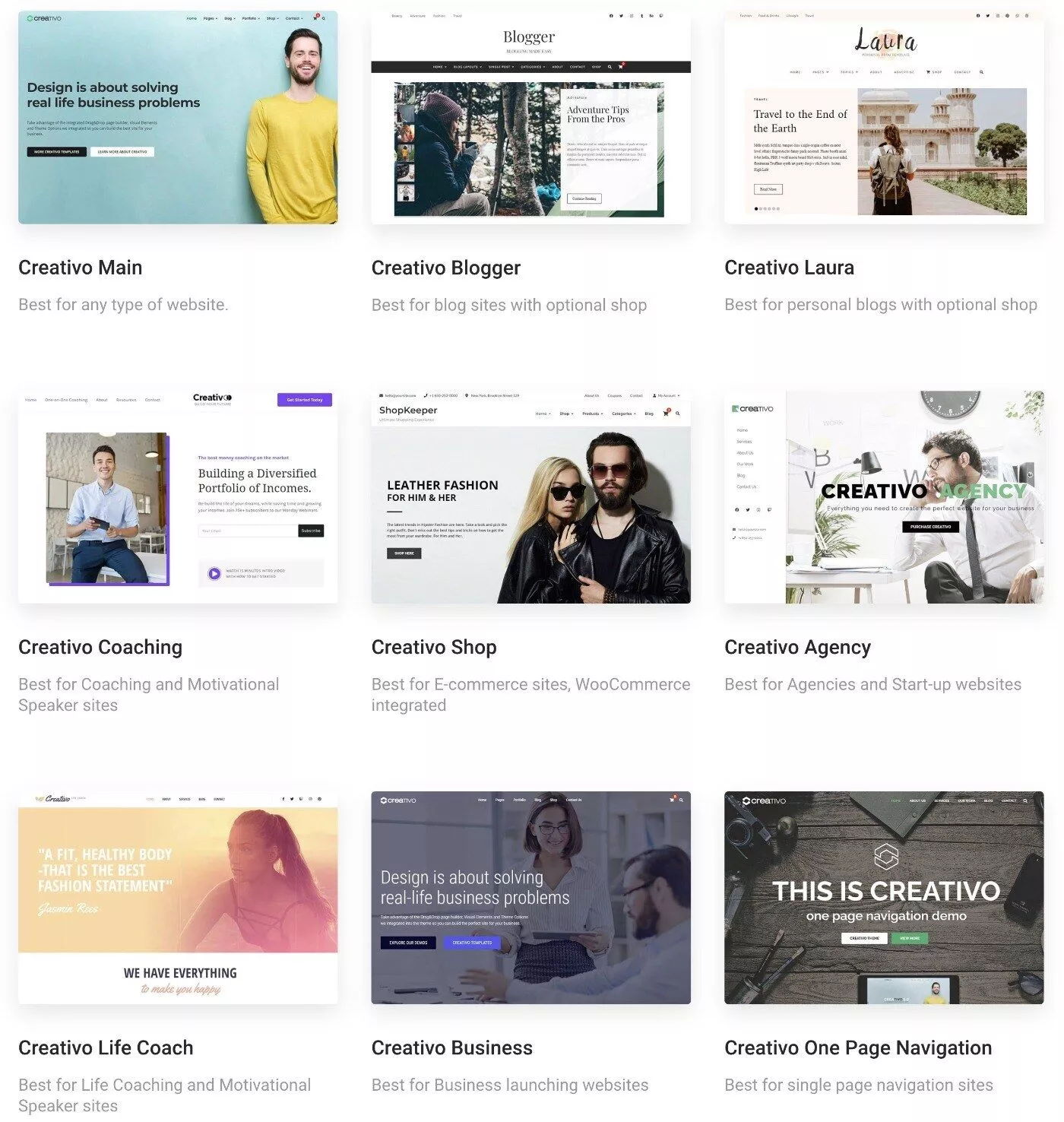 Creativevo 데모 사이트