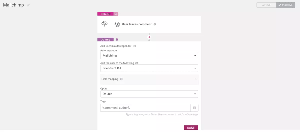 Thrive Automator-Dashboard
