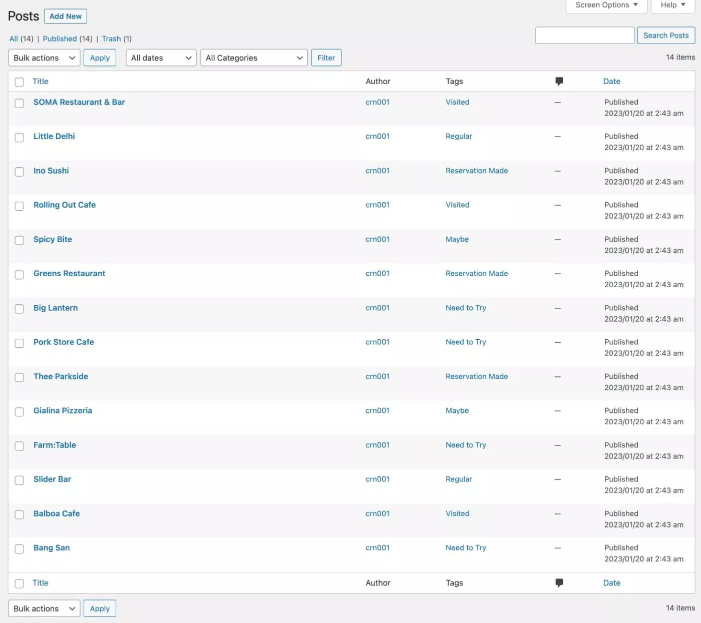 Airtable WordPress インポートの成功