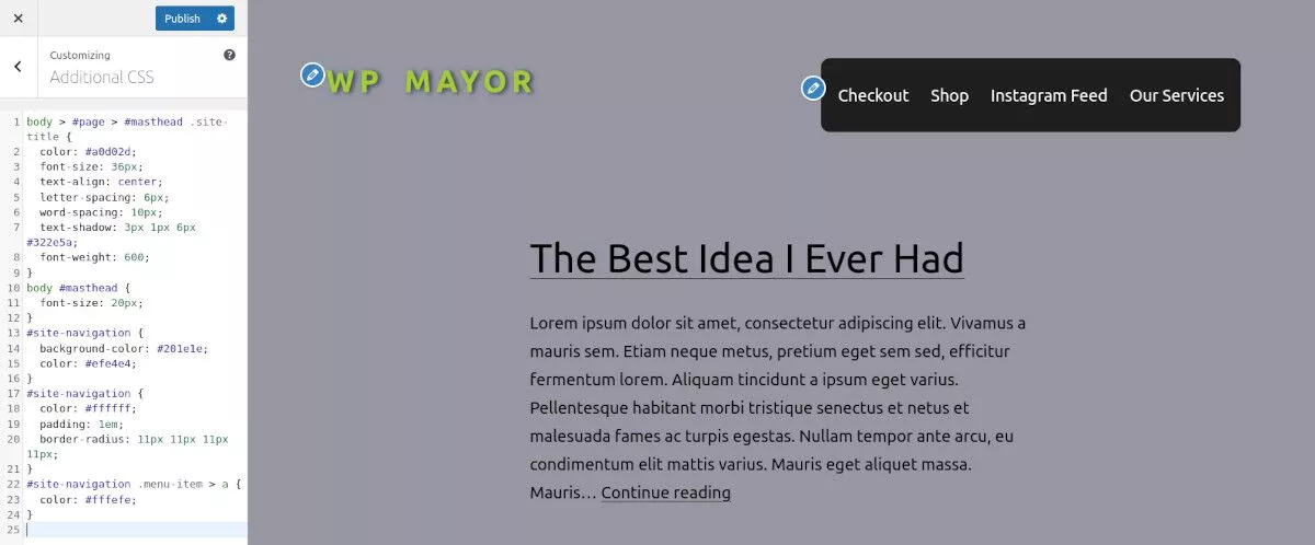 Screenshot des CSS Hero Editors