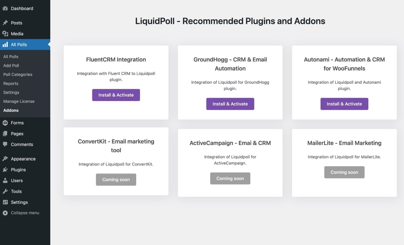 Complementos de LiquidPoll