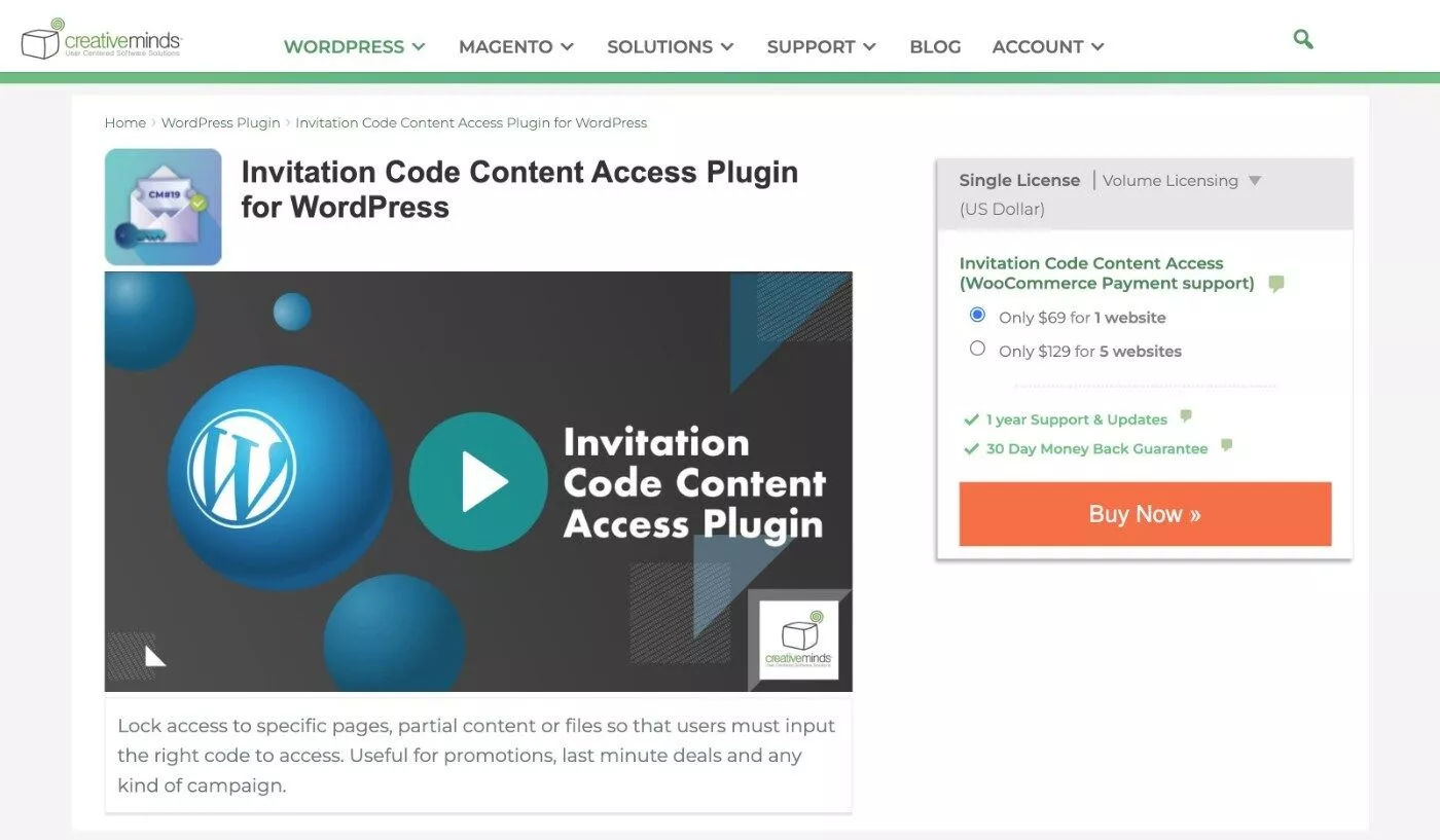 Complemento de acceso al contenido del código de invitación