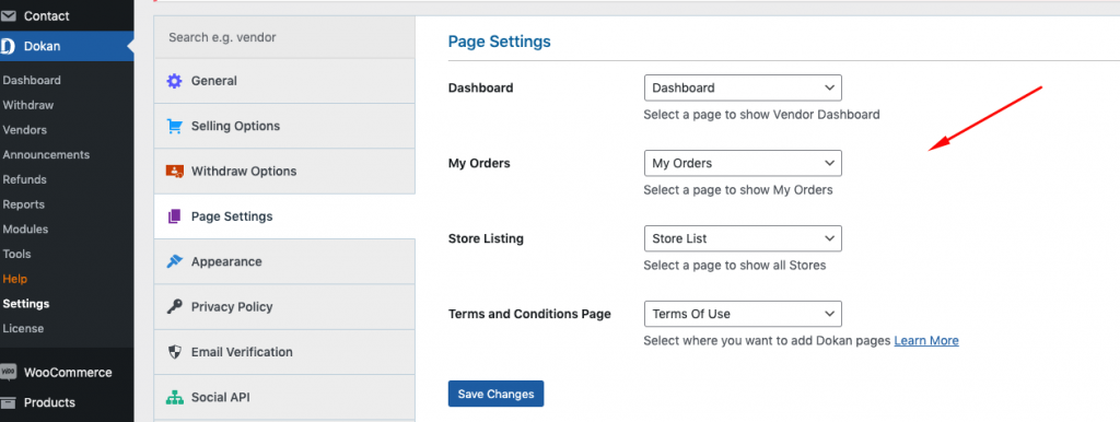 Configuración de página