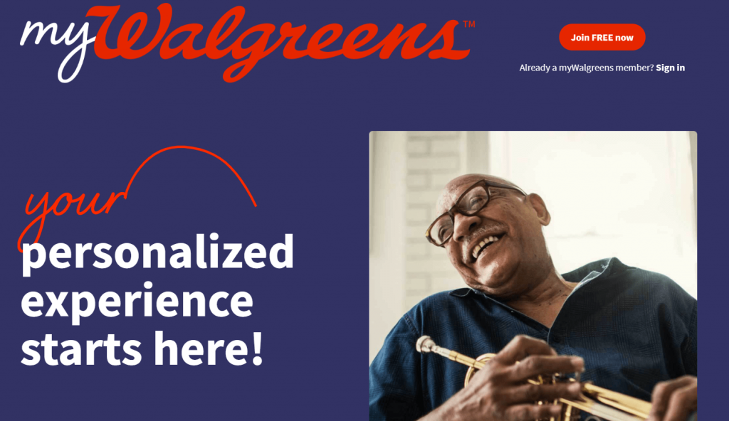 ภาพหน้าจอของตัวอย่าง Omni Channel- walgreens