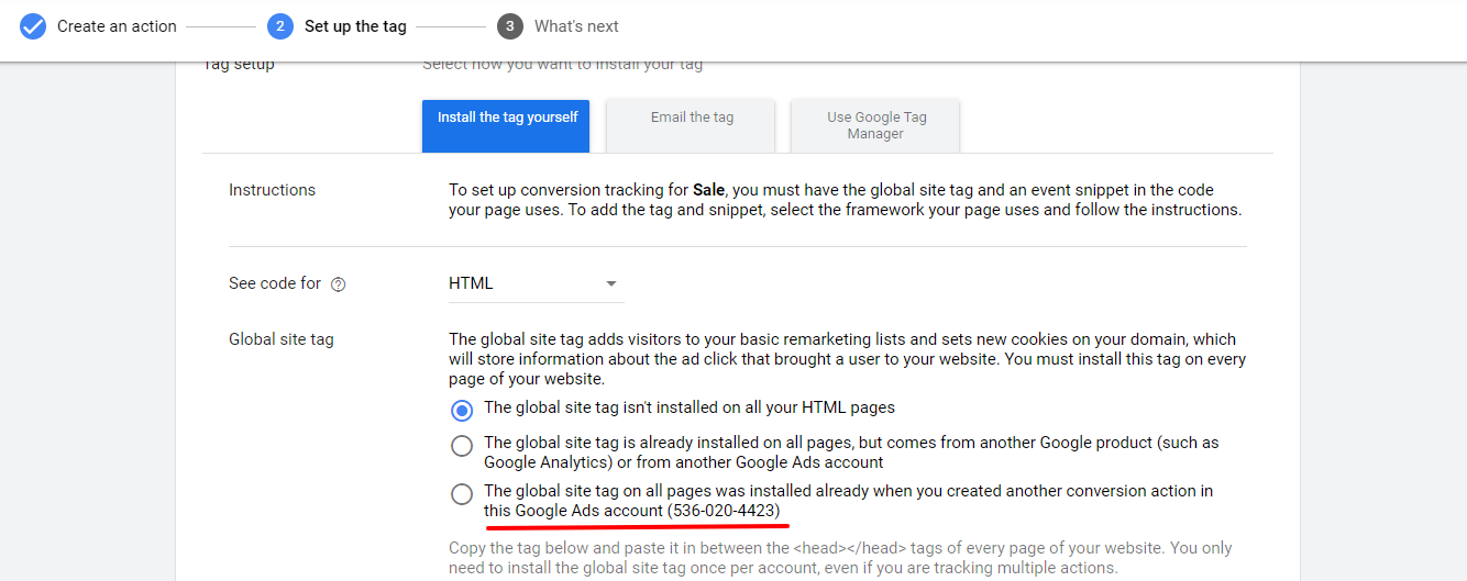 หมายเลขบัญชี Google