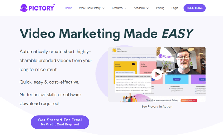 畫報 Pictory Top AI Video Generator Text to Video