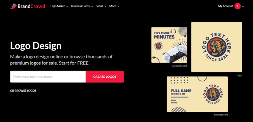 ブランド群集 BrandCrowd Best Free AI Logo Generators