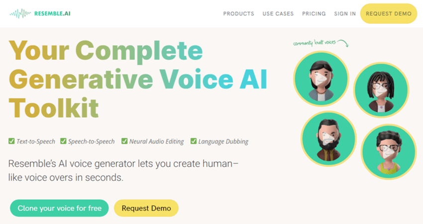 Se aseamănă.ai Resemble.ai Realistic AI Voice Generators