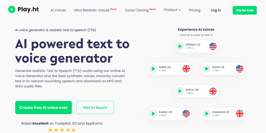 Joacă.ht Play.ht Realistic AI Voice Generator