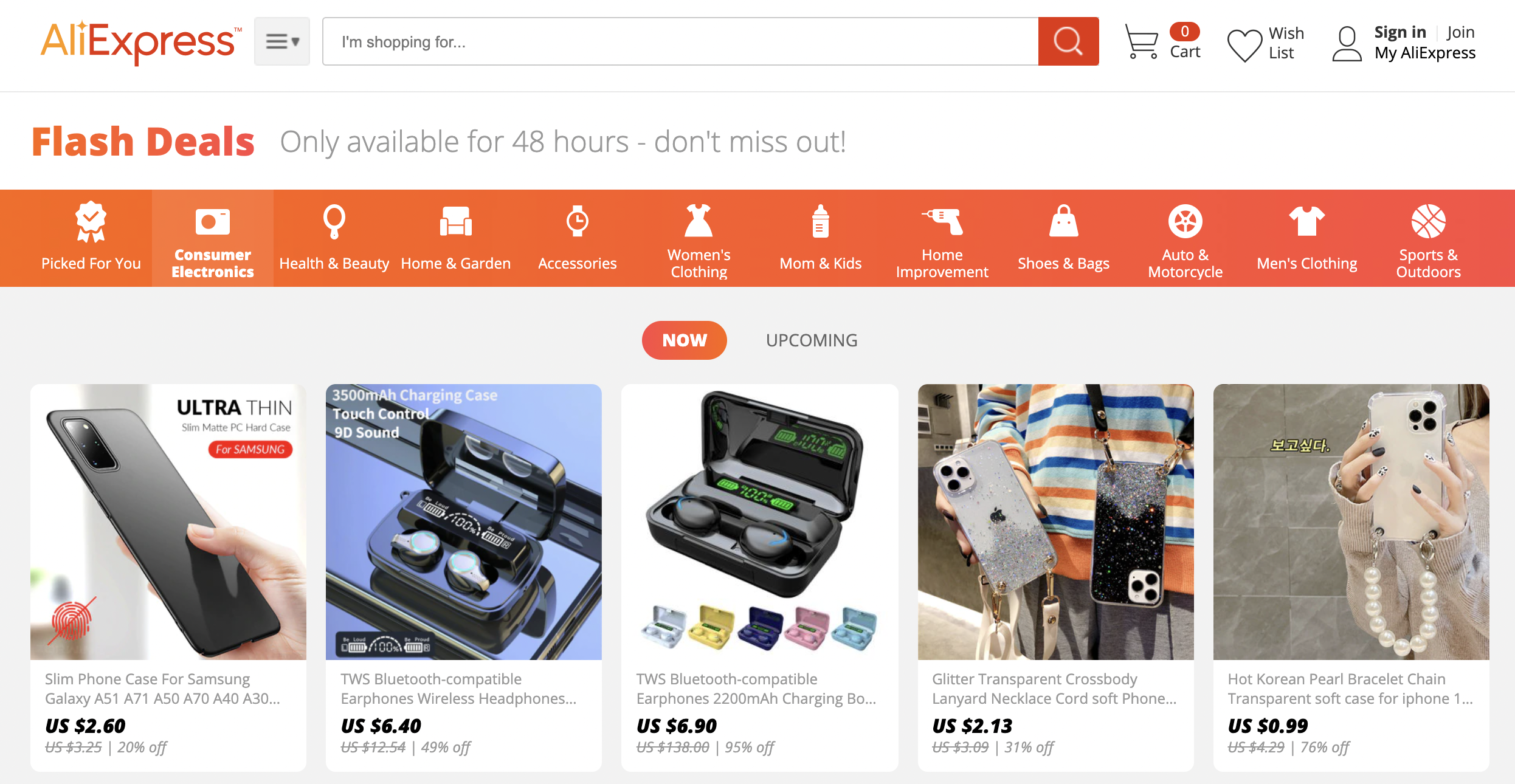 vendita flash e-commerce