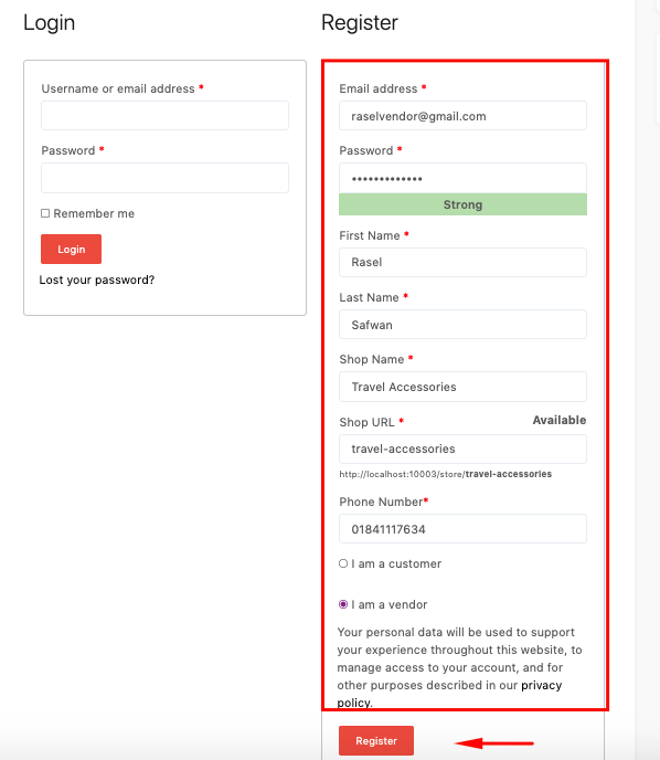 Anmeldeformular