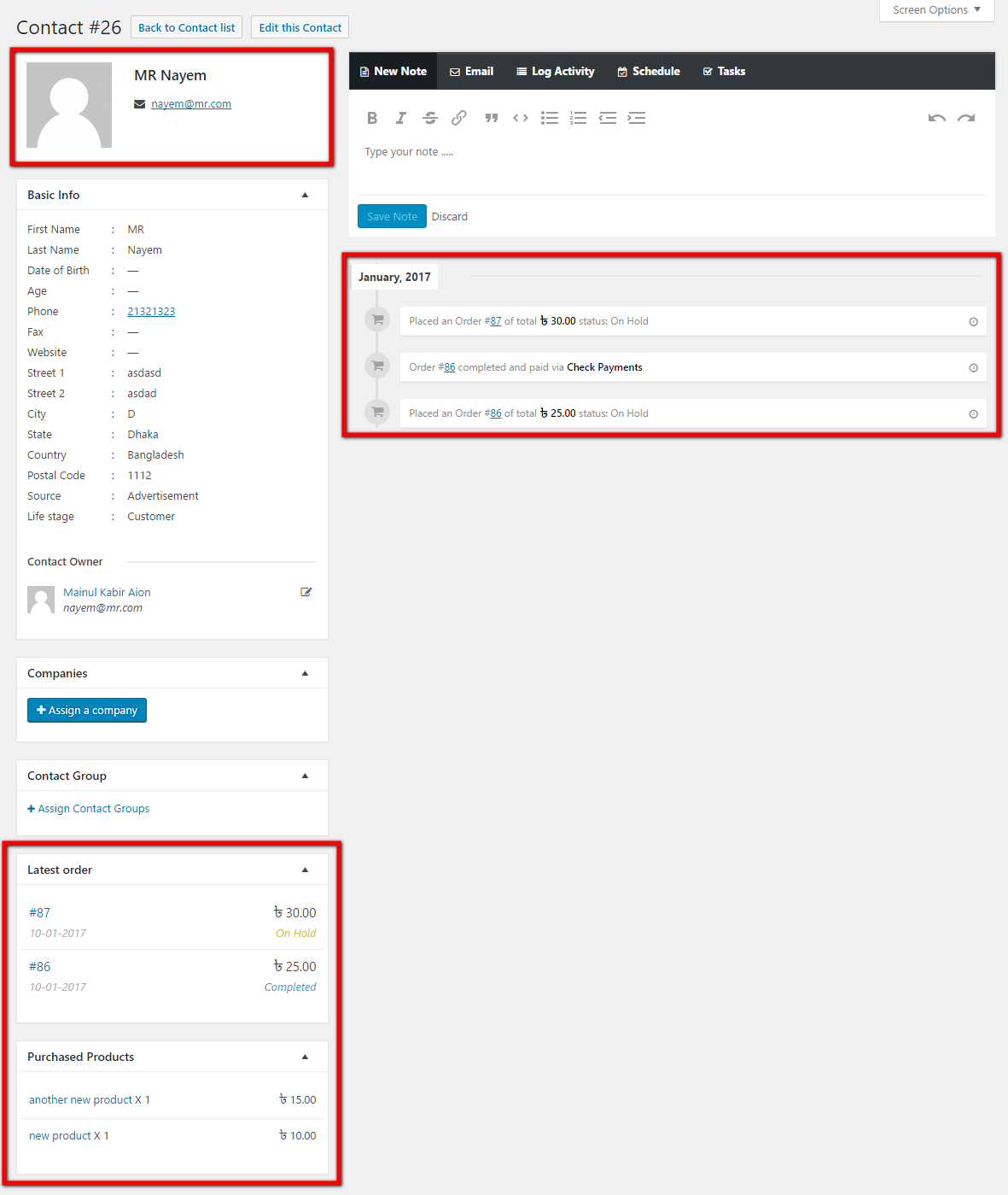 Profil Pengguna CRM Diperkaya
