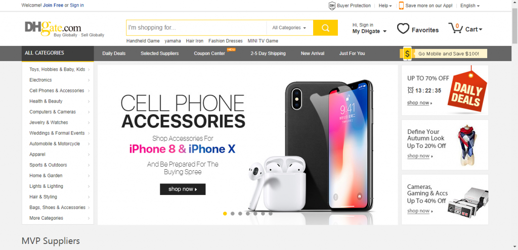 DHgate Web Sitesi