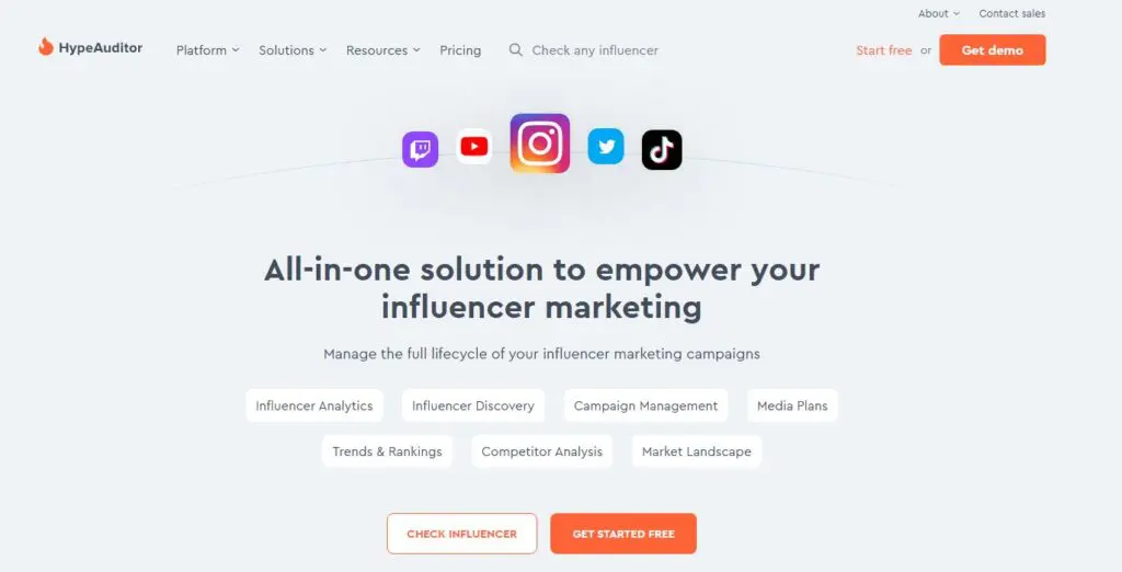 無料のインフルエンサー ツール HypeAuditor
