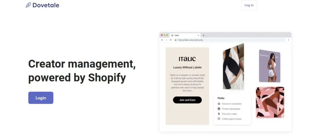 Instagram インフルエンサー マーケティング プラットフォーム Dovetable