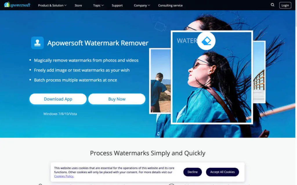 cara menghilangkan watermark tiktok: Apowersoft