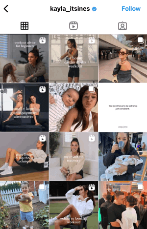Influencer di stile di vita su Instagram: Kayla