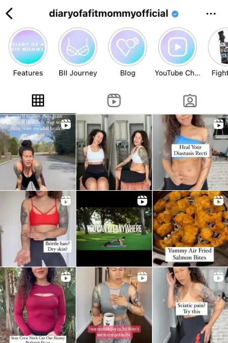 Influencer di fitness su Instagram: Sia Cooper