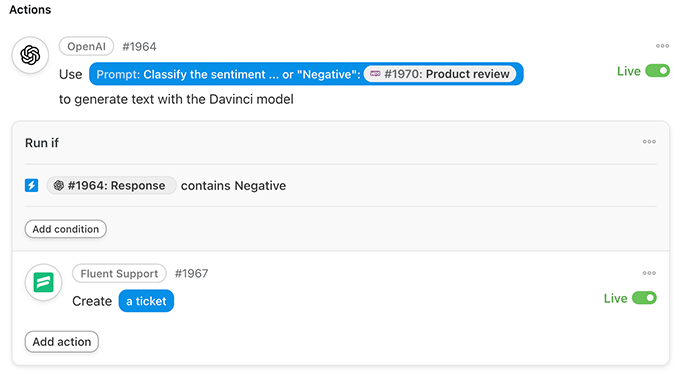 如何使用 OpenAI 和 Automator 標記負面支持票 How to tag a negative support ticket with OpenAI and Automator