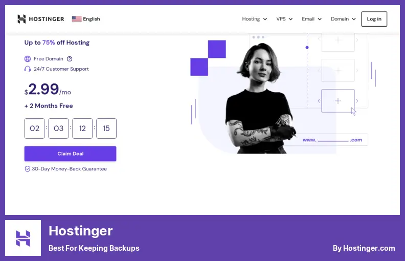 Hostinger - 最適合保存備份