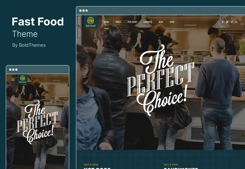 Tema de comida rápida - Tema de WordPress de comida rápida