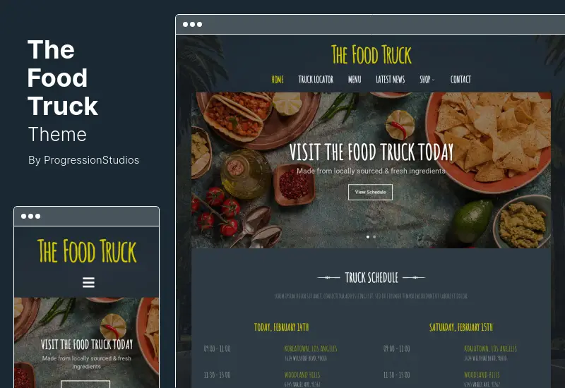 El tema del camión de comida - Tema de WordPress para camión de comida