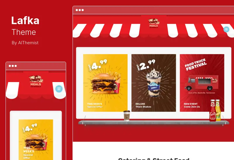 Tema Lafka - Tema de WooCommerce para entrega de hamburguesas, pizzas y comida en varias tiendas