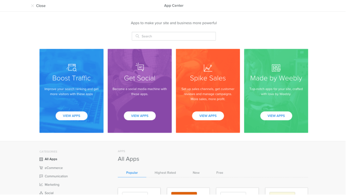 Weebly Website Builder:2023 年最佳评论 83 app center weebly