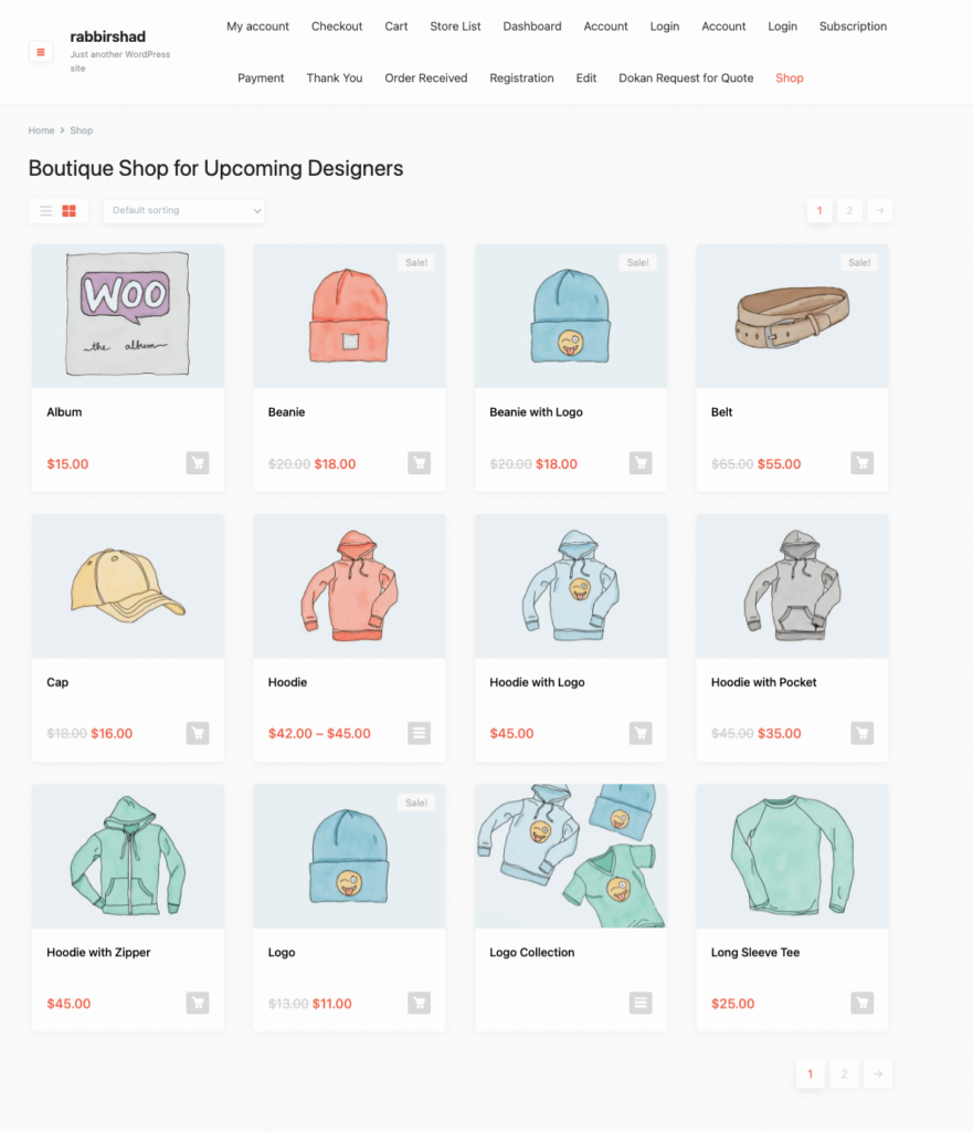 pagina del prodotto a larghezza intera_come modificare il titolo della pagina del negozio in WooCommerce