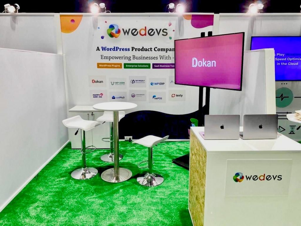 weDevs wordcamp 歐洲展位
