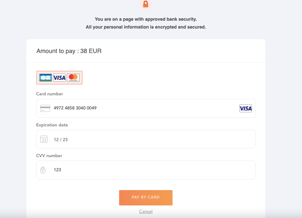 クレジットカード情報を入力し、支払いの詳細を追加