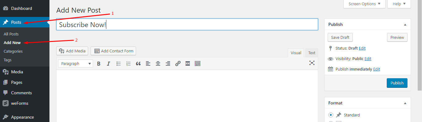 criar formulários web