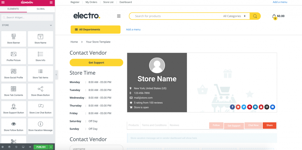 Elementor でオンライン マーケットプレイスを構築する