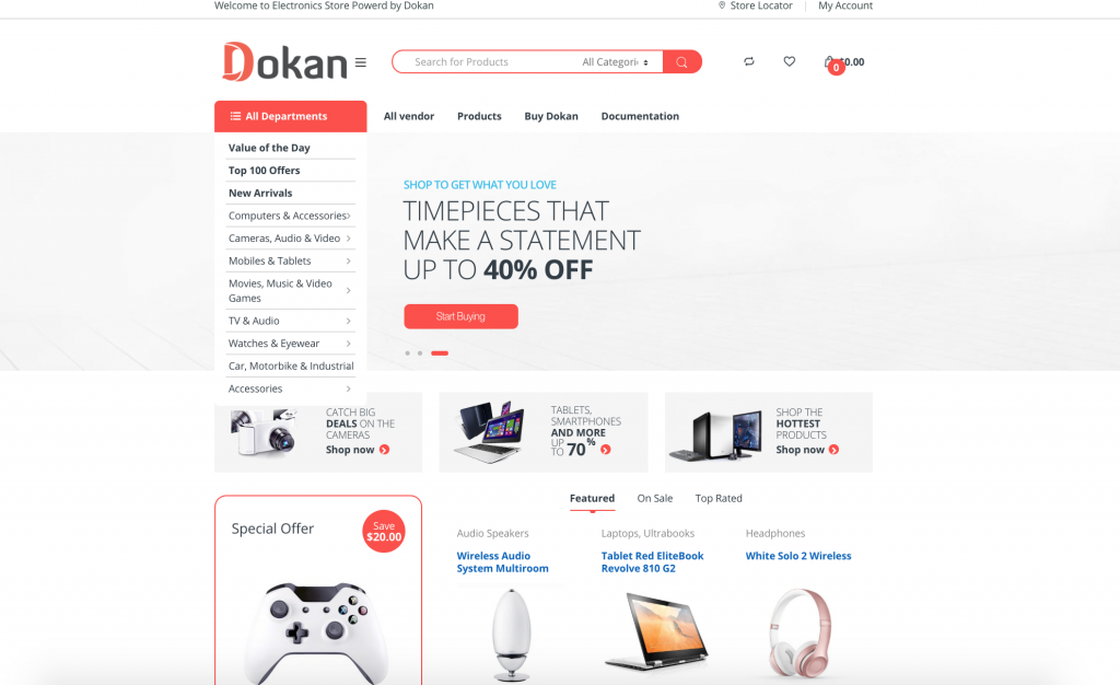 dokan を使用したマルチベンダー マーケットプレイス
