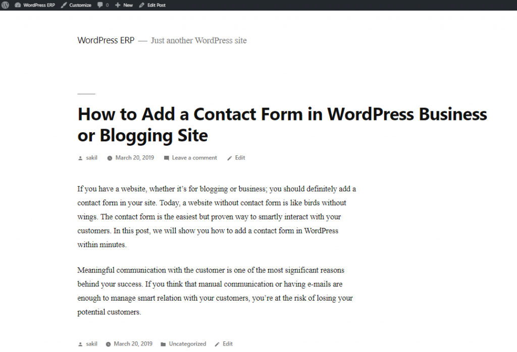 rezultat final - Cum se instalează WordPress pe Localhost