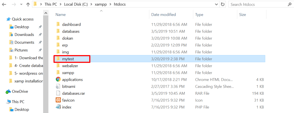 Redenumiți fișierul WordPress pe htdocs - Cum se instalează WordPress pe Localhost