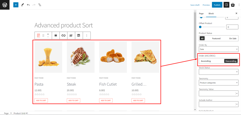 Memperkenalkan Pembuat Kueri ProductX Baru & Canggih untuk Penyortiran Produk yang Mudah 7 Product Sort - Ascending-Descending Products