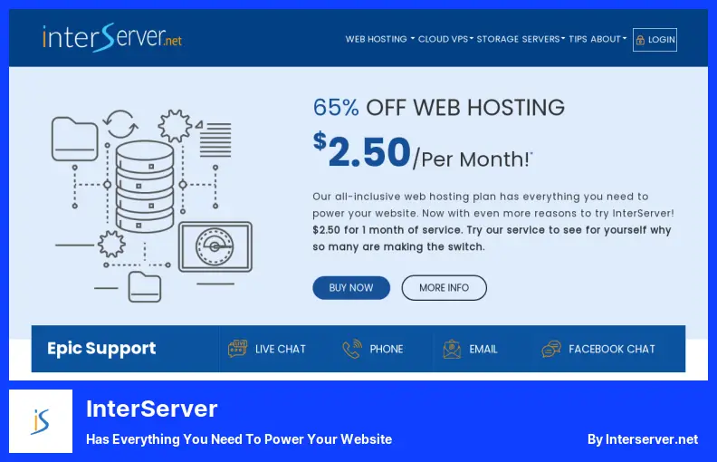InterServer - memiliki semua yang Anda butuhkan untuk memberi daya pada situs web Anda