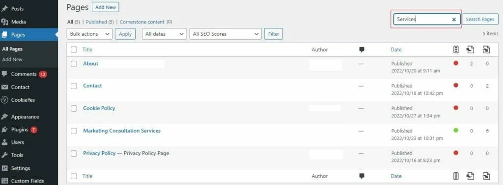 pages supprimées - causes des erreurs 404 dans wordpress