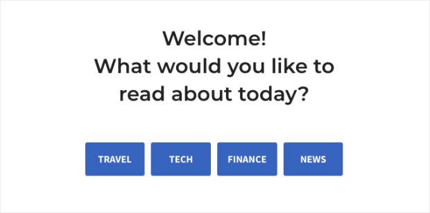 Перенаправление приветственного сообщенияmin SeedProd welcome message example to redirect users to important pages