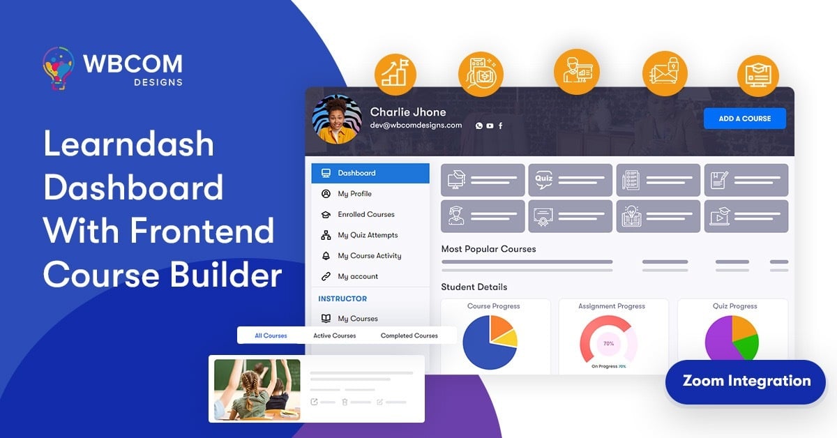 Dashboard di LearnDash: il miglior plug-in di analisi di LearnDash