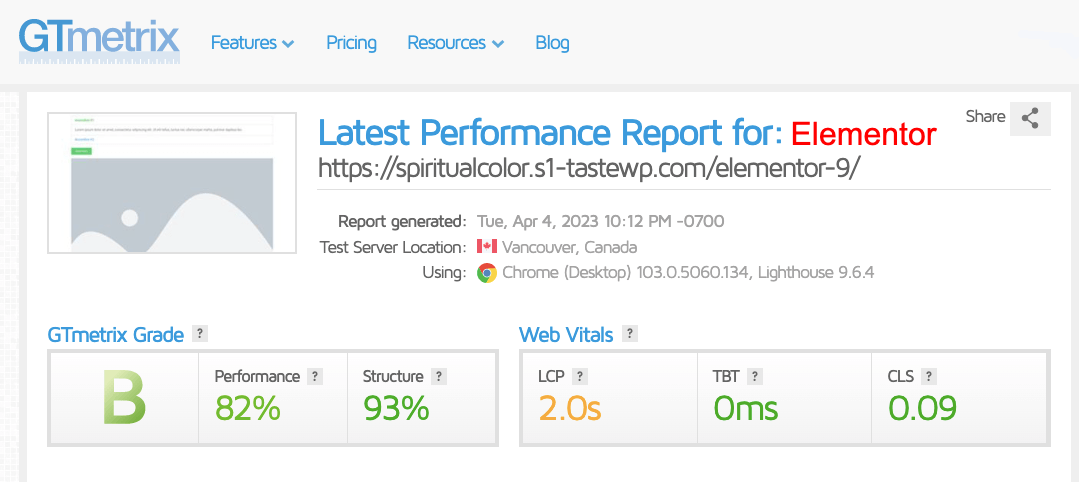 Divi vs Elementor: 최고의 페이지 빌더는 어느 것입니까? 7 Performance Report of Elementor
