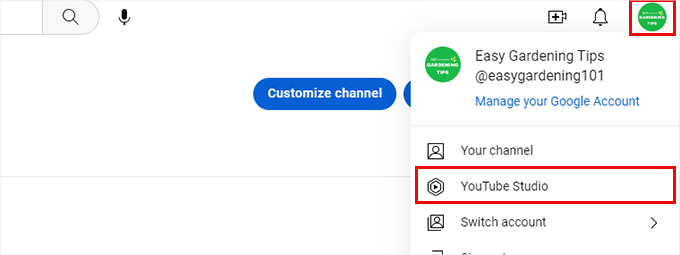 YouTube スタジオ YouTube studio