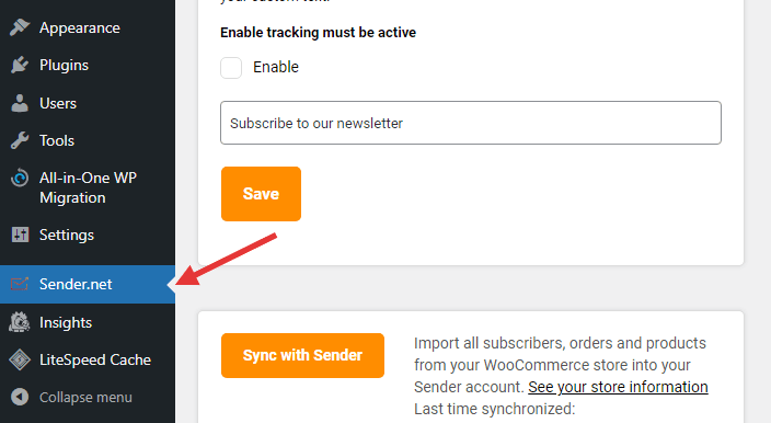 Tabloul de bord al expeditorului WooCommerce a abandonat e-mailul de recuperare a coșului