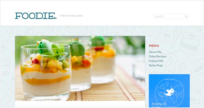 Penggila makanan Mint Themes Foodie