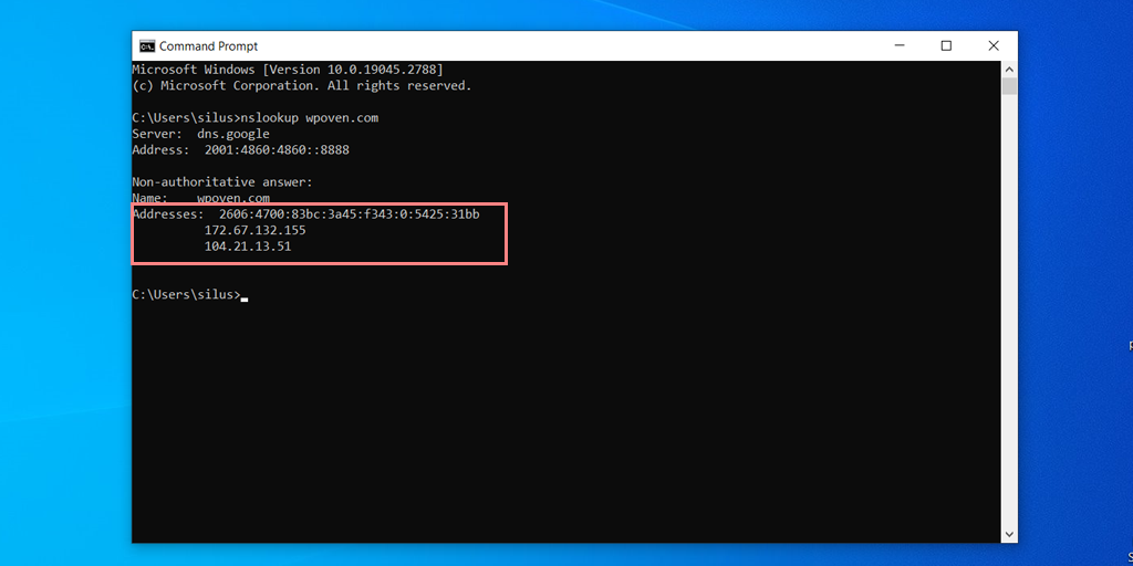 Bagaimana kesalahan DNS_PROBE_FINISHED_BAD_CONFIG? (10 Cara) 8 Displaying the device's IP addresses