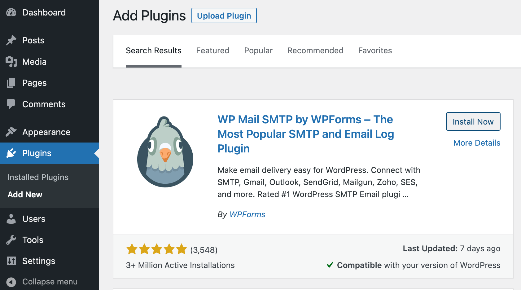 Instalare WP Mail SMTP