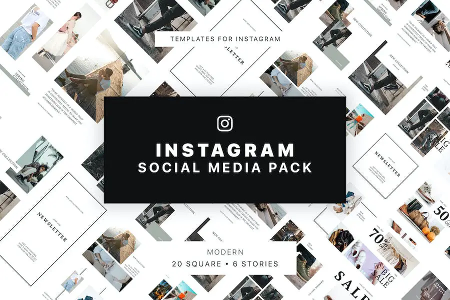 최신 Instagram 소셜 미디어 팩 -
