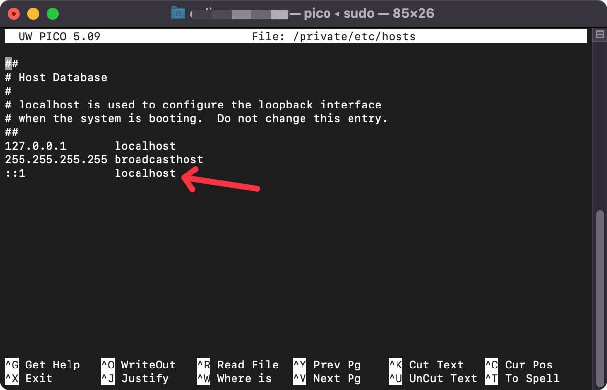 Edit file Host di macOS