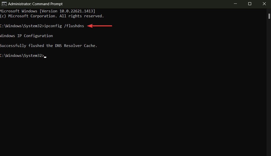 pembilasan dns di command prompt